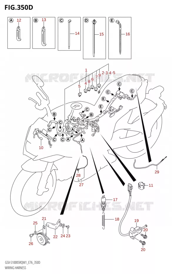 BEDRADING Suzuki MOTO 1000 KATANA 2021  GSX-S1000SRQ M1 (E76 ECE2 E17,22,39)