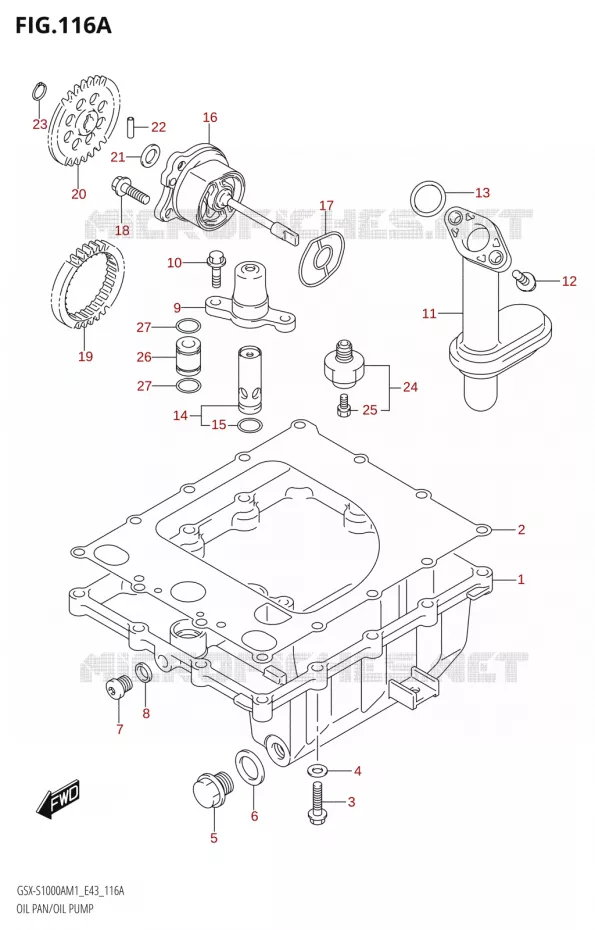 OLIEDEKSEL - OLIEPOMP Suzuki MOTO 1000 GSX-S 2021  GSX-S1000A M1 /​ GSX-S1000AZ M1 (E43)