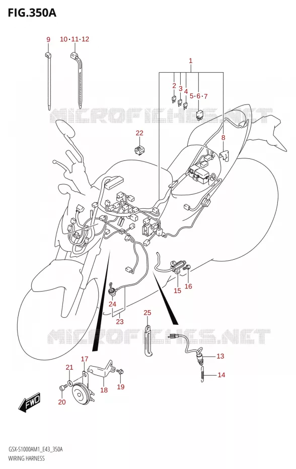 BEDRADING Suzuki MOTO 1000 GSX-S 2021  GSX-S1000A M1 /​ GSX-S1000AZ M1 (E43)