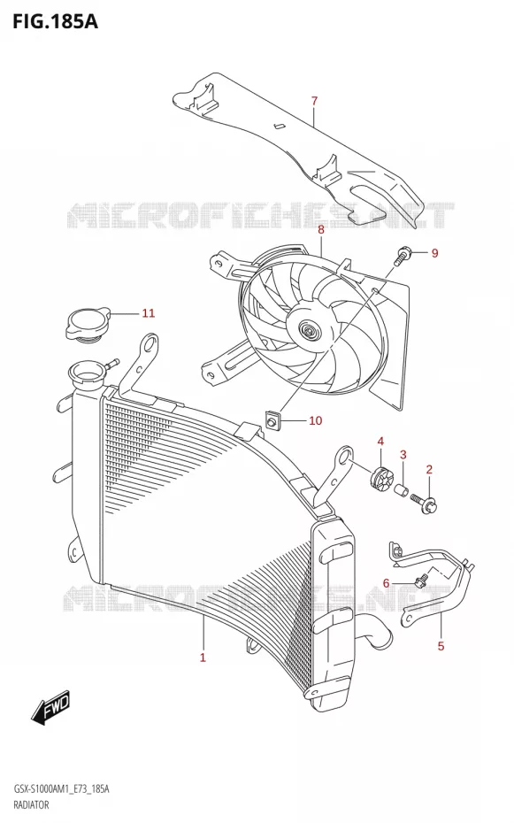 RADIATOR Suzuki MOTO 1000 GSX-S 2021  GSX-S1000A M1 /​ GSX-S1000AZ M1 (E73)