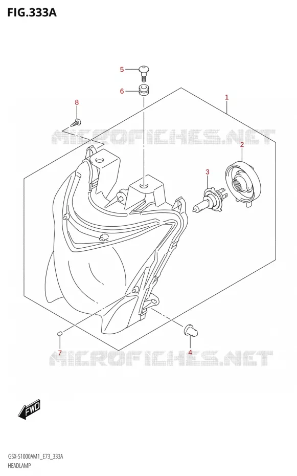 KOPLAMP Suzuki MOTO 1000 GSX-S 2021  GSX-S1000A M1 /​ GSX-S1000AZ M1 (E73)