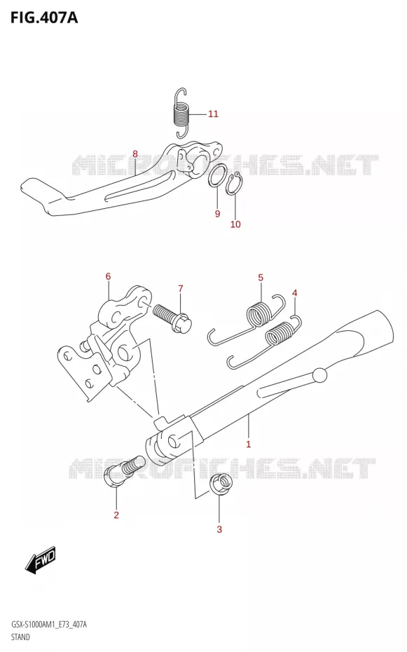 STAND Suzuki MOTO 1000 GSX-S 2021  GSX-S1000A M1 /​ GSX-S1000AZ M1 (E73)