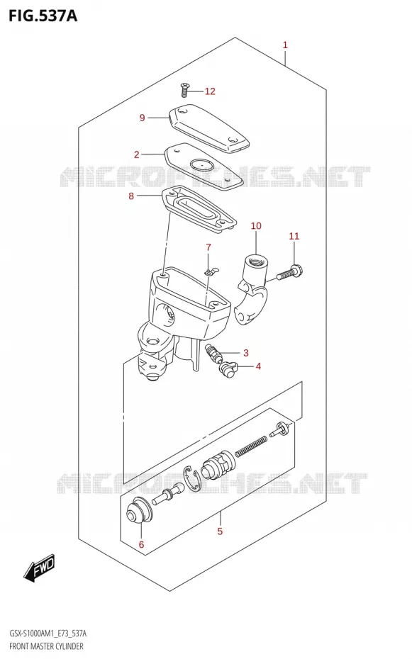 FRONT HOOFDREMCILINDER Suzuki MOTO 1000 GSX-S 2021  GSX-S1000A M1 /​ GSX-S1000AZ M1 (E73)