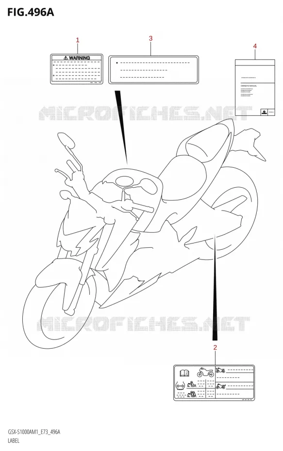 ETIKET Suzuki MOTO 1000 GSX-S 2021  GSX-S1000A M1 /​ GSX-S1000AZ M1 (E73)