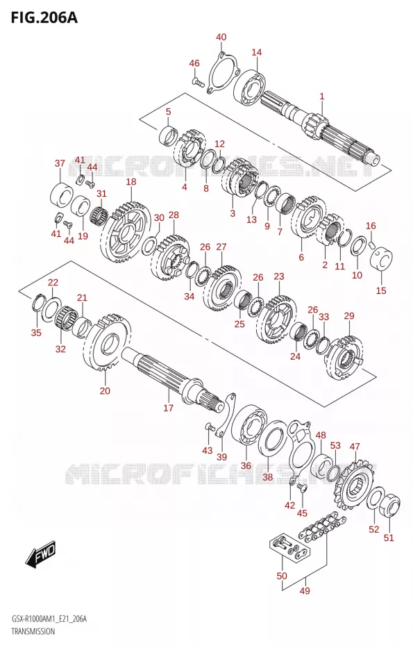 TRANSMISSION Suzuki MOTO 1000 GSX-R 2021  GSX-R1000A M1 /​ GSX-R1000ZA M1