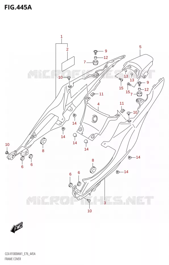 KUIP COVER (GSX-R1000A) Suzuki MOTO 1000 GSX-R 2021  GSX-R1000A M1 /​ GSX-R1000ZA M1  ( E76 ECE2 E17,22,39 )