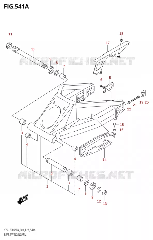 SWINGARM Suzuki MOTO 1300 HAYABUSA 2018  GSX1300RA L8 (E03)