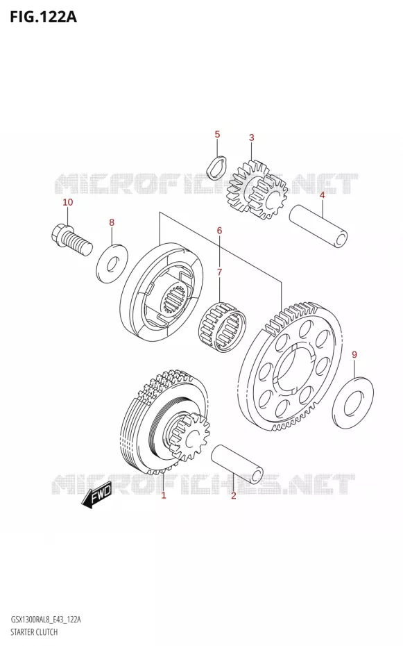 STARTMOTOR KOPPELINGS Suzuki MOTO 1300 HAYABUSA 2018  GSX1300RA L8 (E43)