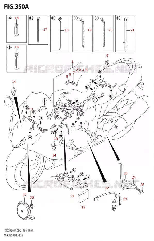 BEDRADING Suzuki MOTO 1300 HAYABUSA 2022  GSX1300RRQ M2 (E19)