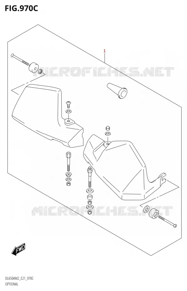 OPTIESEL (DL650AM2 E21:KNUCKLE COVER SET) Suzuki MOTO 650 V-STROM 2022  DL650A M2 (E21)