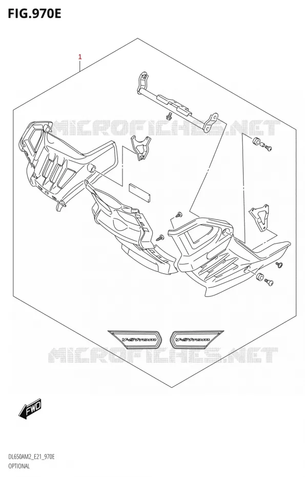 OPTIESEL (DL650AM2 E21:UNDER COWLING SET) Suzuki MOTO 650 V-STROM 2022  DL650A M2 (E21)
