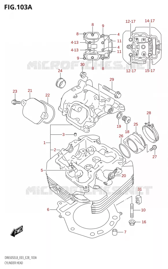 CILINDERKOP Suzuki MOTO 650 DR 2018  DR650SE L8 (E03)