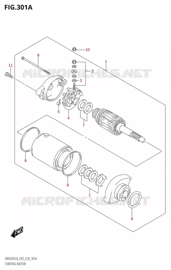 STARTMOTOR Suzuki MOTO 650 DR 2018  DR650SE L8 (E03)