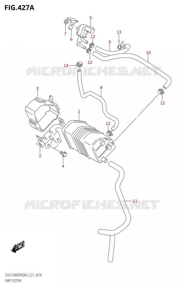 FUEL EVAP SYSTEM Suzuki MOTO 1000 KATANA 2022  GSX-S1000SRQ M2 (E21)