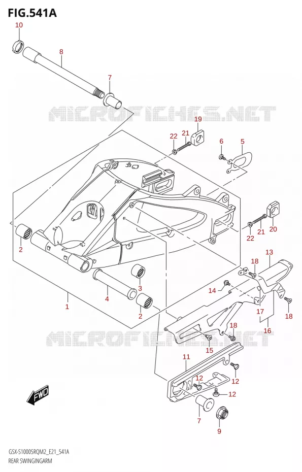 SWINGARM Suzuki MOTO 1000 KATANA 2022  GSX-S1000SRQ M2 (E21)