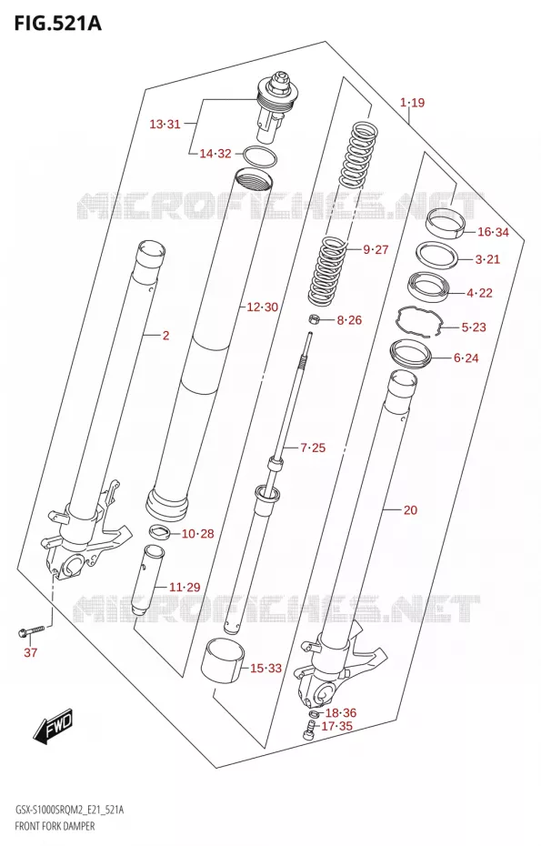 VOORVORK Suzuki MOTO 1000 KATANA 2022  GSX-S1000SRQ M2 (E21)