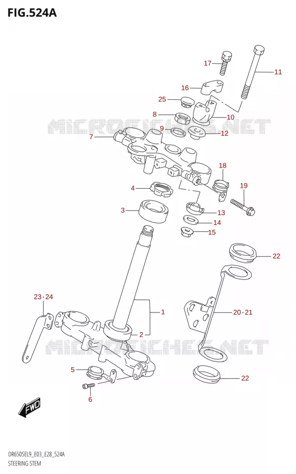 STUURKOLOM Suzuki MOTO 650 DR 2019  DR650SE L9 (E03)