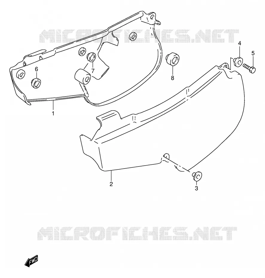 ACHTER KUIP Suzuki MOTO 80 RM 2000  RM80XY(P2)