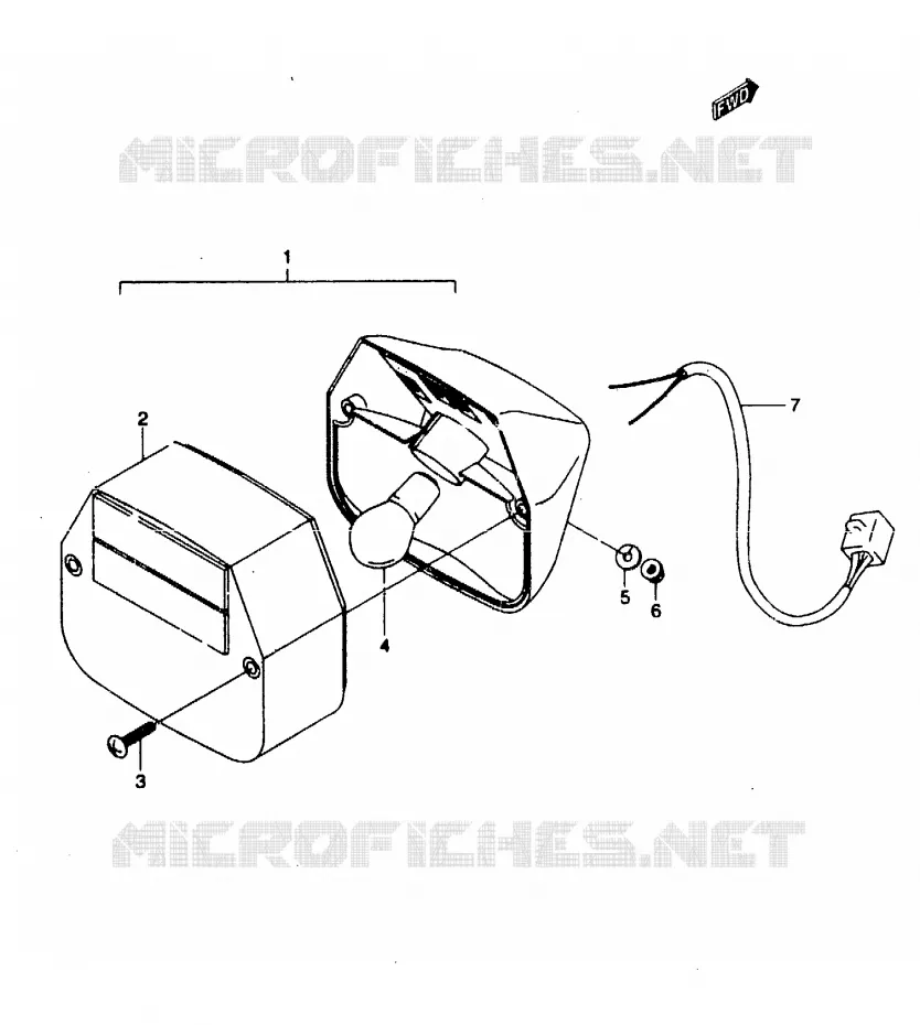 ACHTERLICHT Suzuki MOTO 50 RMX 1997  RMX50V(T/V)