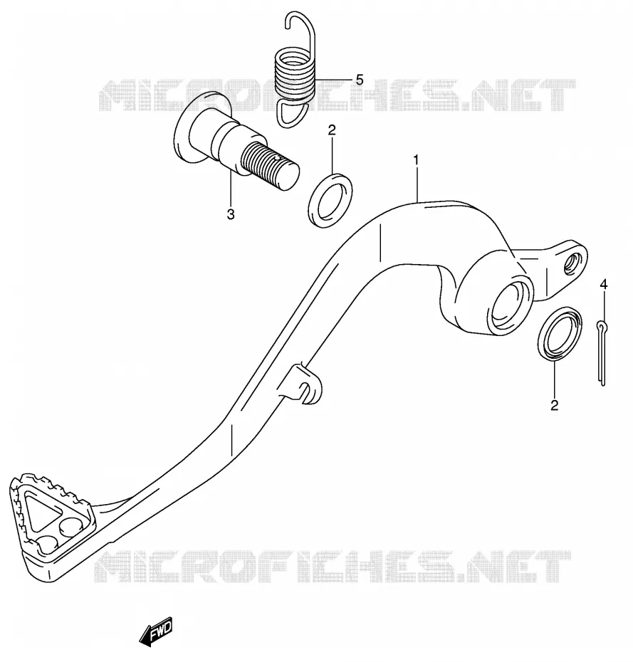 ACHTERREM (MODELE K5/K6) Suzuki MOTO 85 RM 2004  RM85K4(P3/P28)