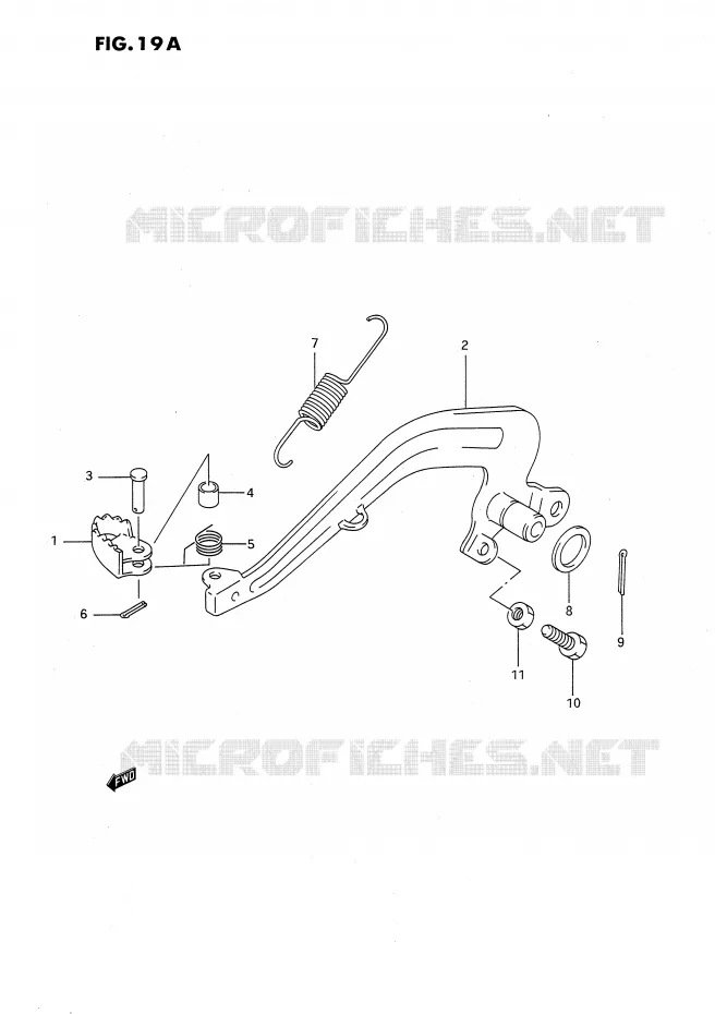 ACHTERREM (MODELE L/M/N/P/R/S) Suzuki MOTO 80 RM 1988  RM80XJ(E2)