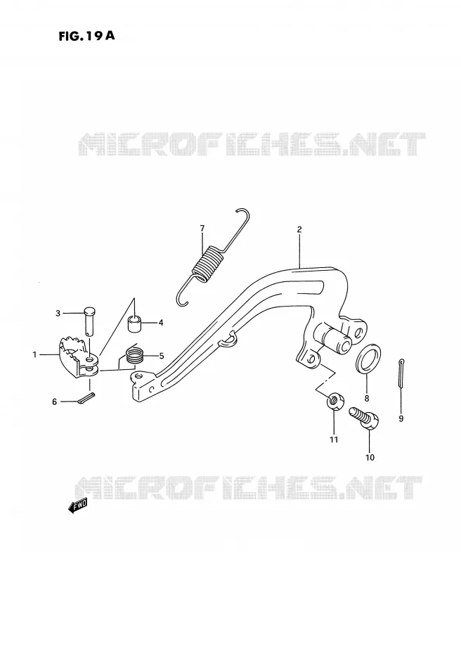 ACHTERREM (MODELE L/M/N/P/R/S) Suzuki MOTO 80 RM 1989  RM80K(E3)