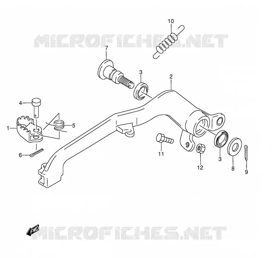 ACHTERREM Suzuki MOTO 250 RMX 1992  RMX250N(E1)