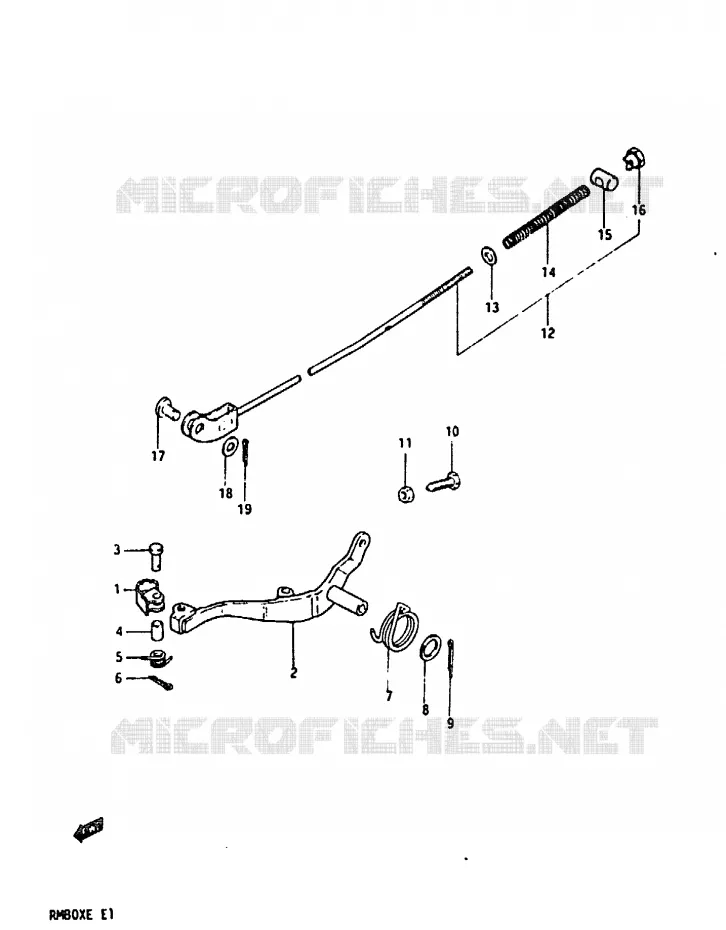 ACHTERREM Suzuki MOTO 80 RM 1984  RM80XE(D/E)