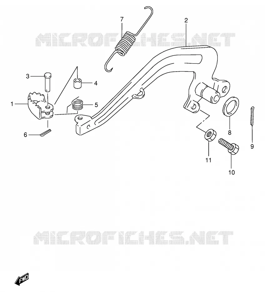 ACHTERREM Suzuki MOTO 80 RM 1999  RM80X(E24)