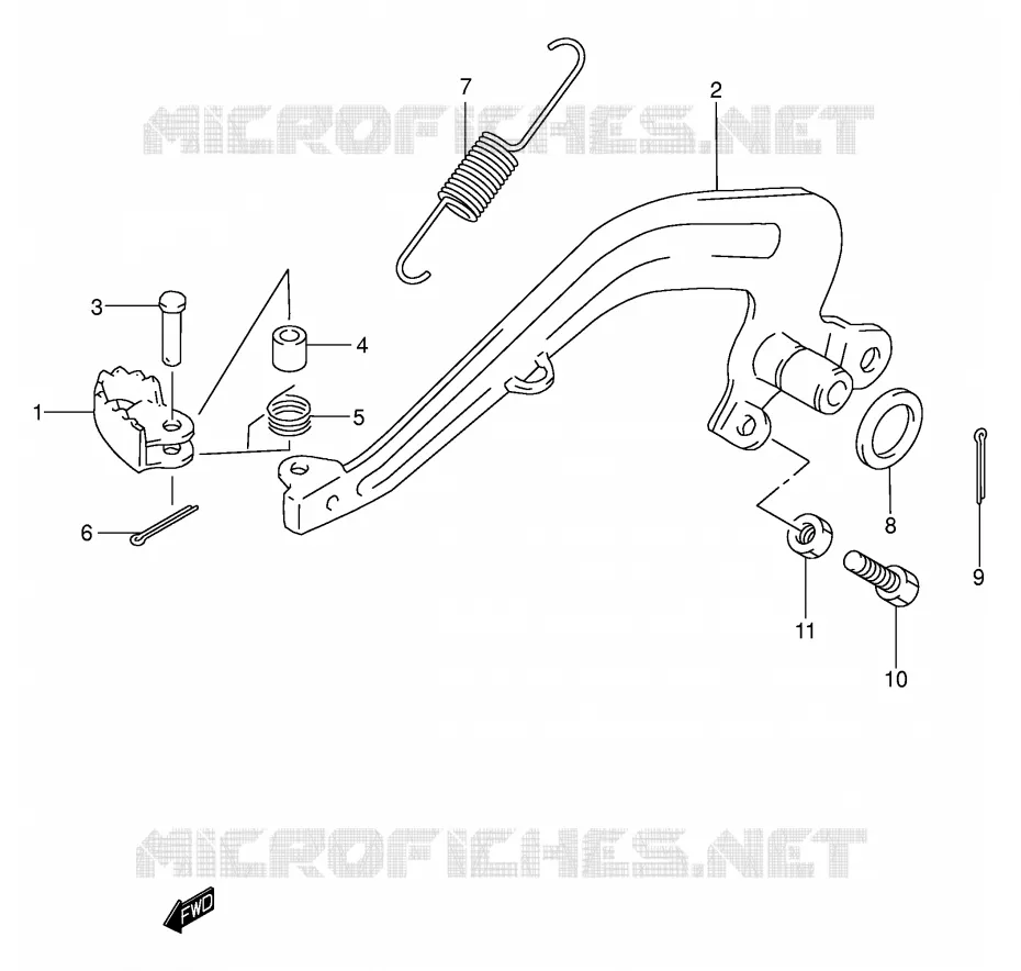 ACHTERREM Suzuki MOTO 80 RM 2000  RM80Y(P3/P28)