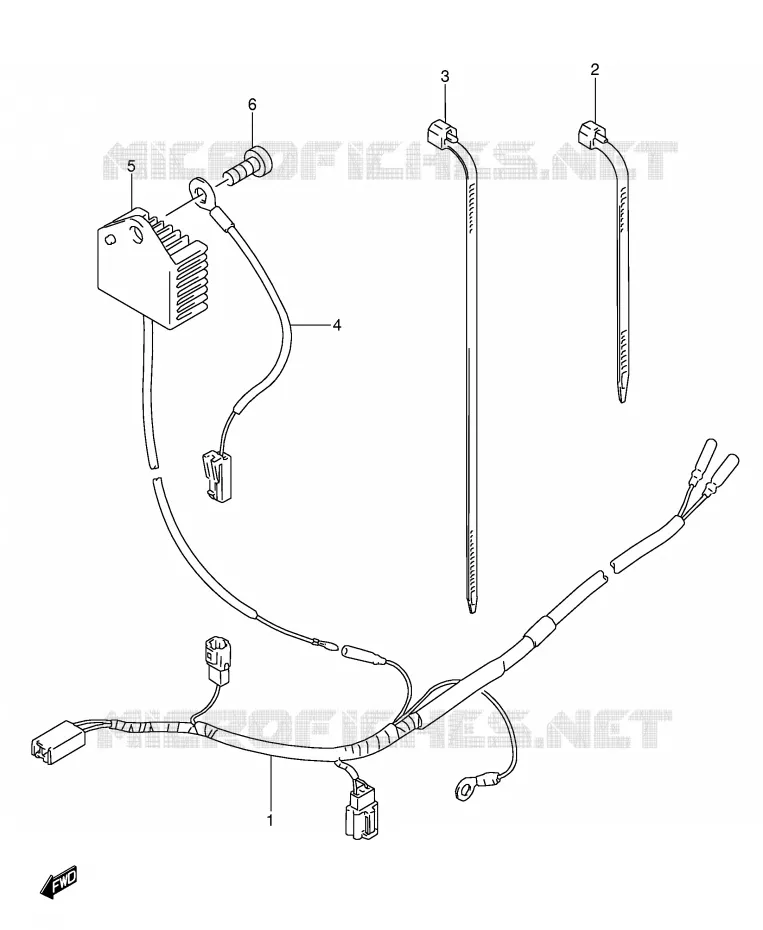BEDRADING Suzuki MOTO 250 RMX 1994  RMX250R(E1)