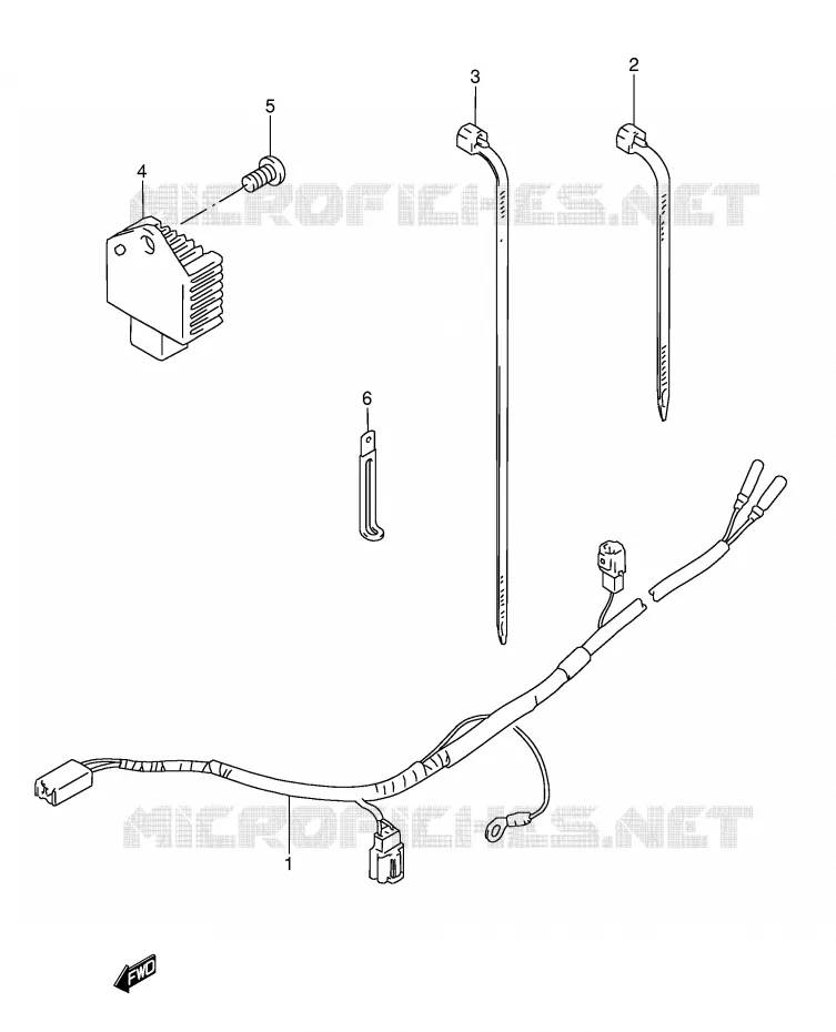BEDRADING Suzuki MOTO 250 RMX 1998  RMX250W(E28)