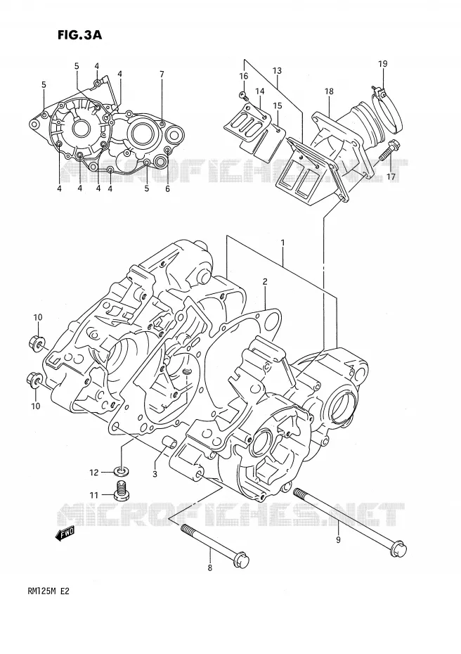 CASING (MODELE L/M) Suzuki MOTO 125 RM 1990  RM125L(E2)