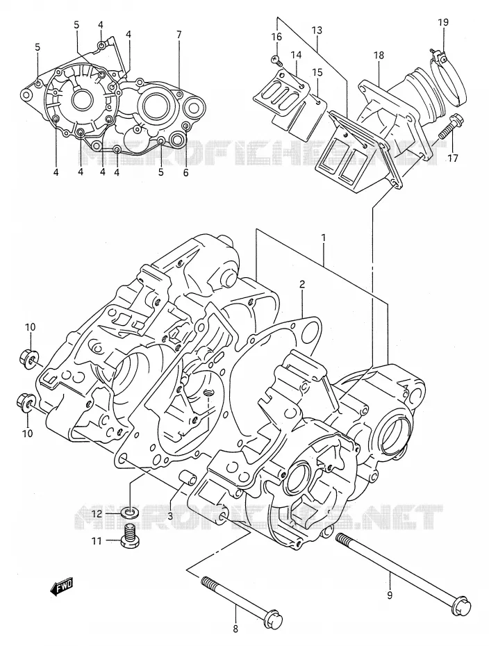 CASING (MODELE L/M) Suzuki MOTO 125 RM 1990  RM125L(E28)