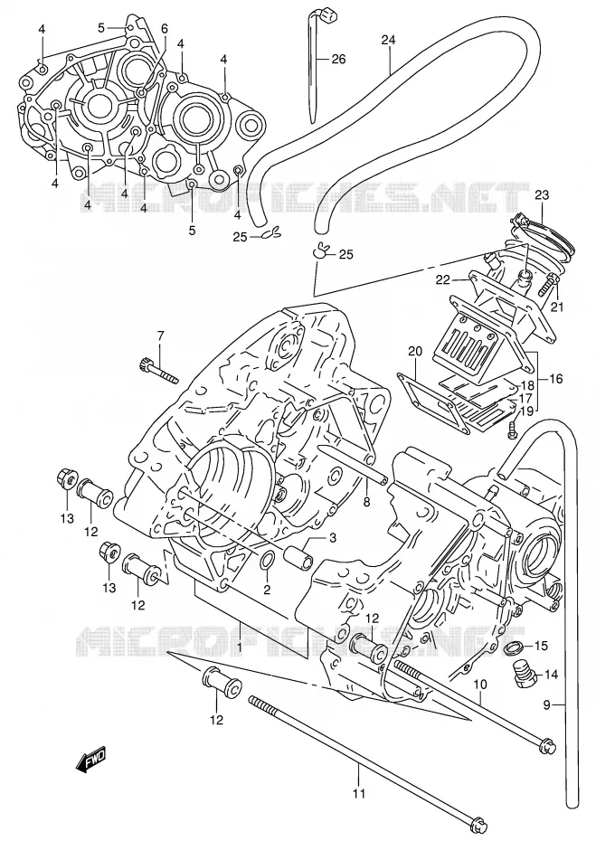 CASING Suzuki MOTO 125 RG 1994  RG125FR(E18)