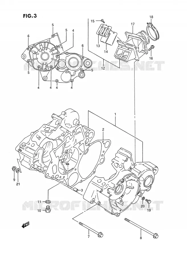 CASING Suzuki MOTO 125 RM 1994  RM125R(E2)
