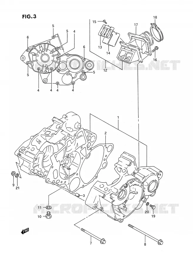 CASING Suzuki MOTO 125 RM 1995  RM125S(E3)