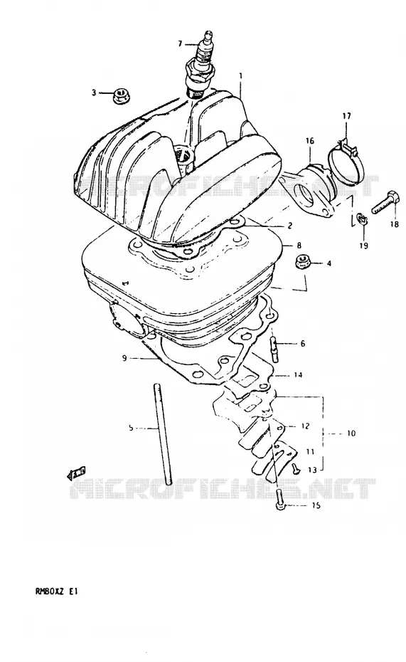 CILINDER Suzuki MOTO 80 RM 1982  RM80XZ