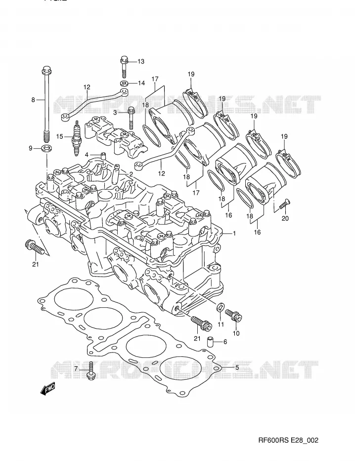 CILINDERKOP Suzuki MOTO 600 RF 1993  RF600RP(E28)