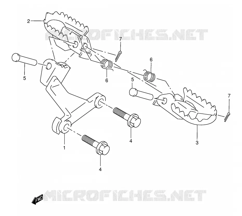 FOOTREST Suzuki MOTO 250 DR-Z 2002  DR-Z250K2(E3/E28)
