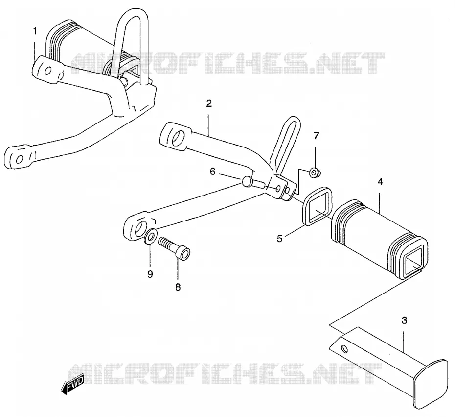 FOOTREST Suzuki MOTO 50 RMX 1998  RMX50W