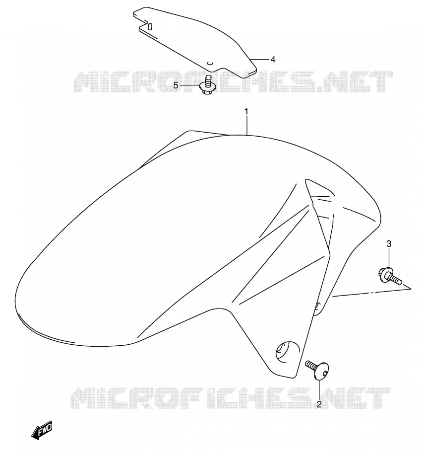 FRONT FENDER (MODELE K4/K5) Suzuki MOTO 1000 SV 2005  SV1000S2K5(E2)