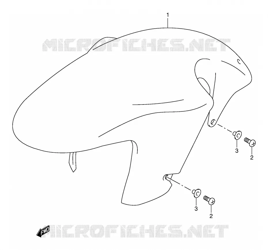 FRONT FENDER Suzuki MOTO 1000 TL-R 1999  TL1000RX(E2)
