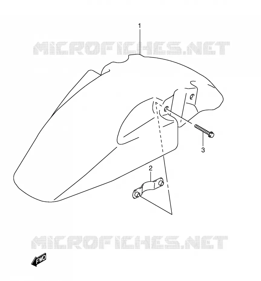 FRONT FENDER Suzuki MOTO 650 SV 2000  SV650UY(E2)