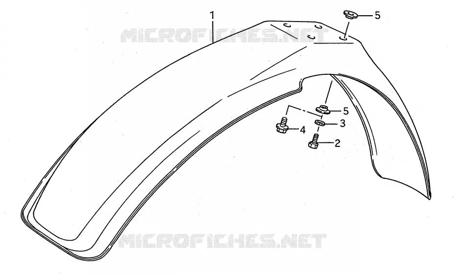 FRONT FENDER Suzuki MOTO 80 RM 1989  RM80K(E28)
