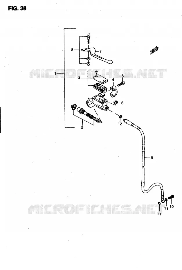 FRONT HOOFDREMCILINDER (MODELE T) Suzuki MOTO 50 RMX 1997  RMX50V(T/V)
