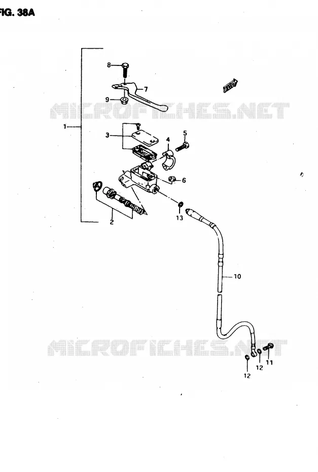 FRONT HOOFDREMCILINDER (MODELE V) Suzuki MOTO 50 RMX 1996  RMX50T(T/V)