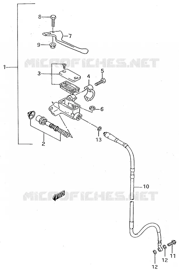 FRONT HOOFDREMCILINDER Suzuki MOTO 50 RMX 1999  RMX50X
