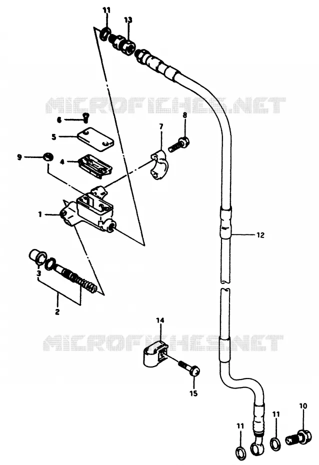 FRONT HOOFDREMCILINDER Suzuki MOTO 80 RM 1997  RM80V(T/V)