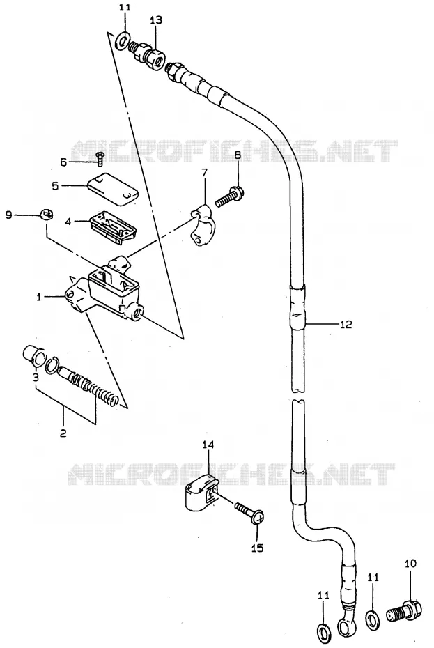FRONT HOOFDREMCILINDER Suzuki MOTO 80 RM 1997  RM80XV(T/V/W)
